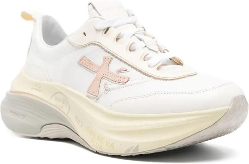 Premiata Hull 7857 sneakers met plateauzool en logo-patch Wit - Foto 2