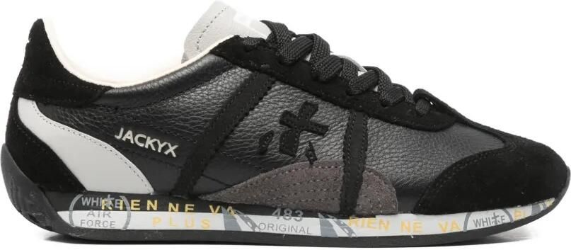 Premiata JackyX sneakers met logopatch Zwart