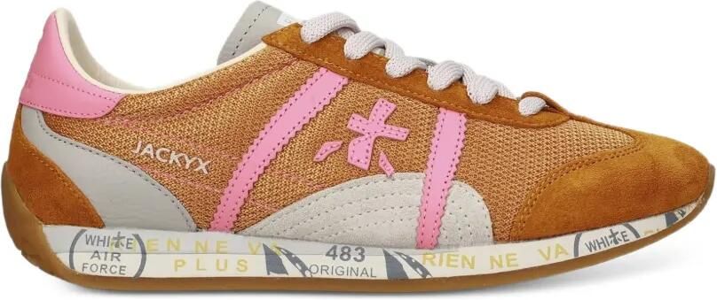 Premiata Jackyxd sneakers met logopatch Bruin