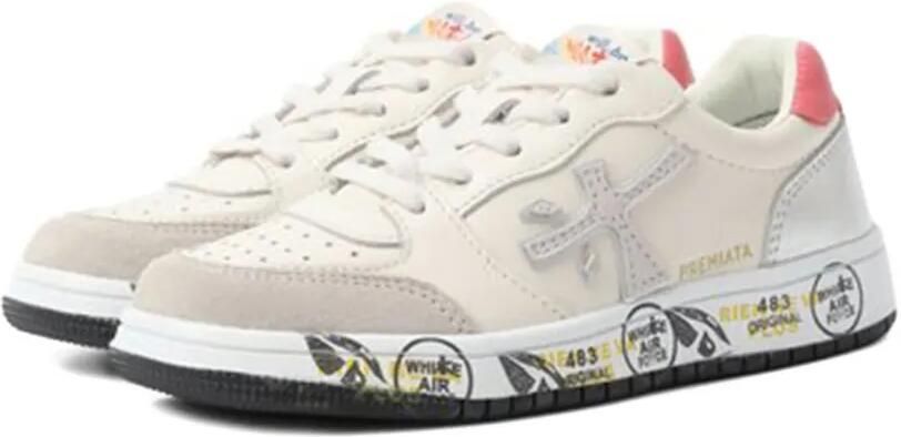 Premiata Kids Sneakers met logopatch Beige