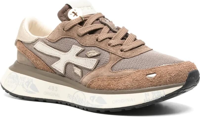 Premiata Lauryn 8549 sneakers met logopatch Bruin - Foto 2
