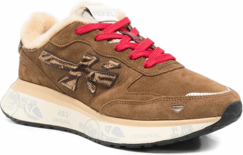 Premiata Lauryn shearling-trim sneakers Bruin - Foto 2