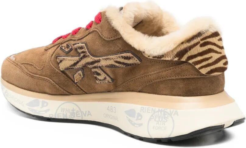Premiata Lauryn shearling-trim sneakers Bruin - Foto 3