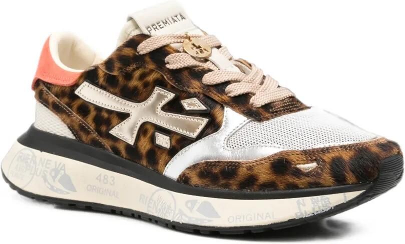 Premiata Lauryn sneakers met luipaardprint Bruin - Foto 2