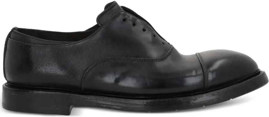 Premiata Leren brogues met bewerkte neus Zwart