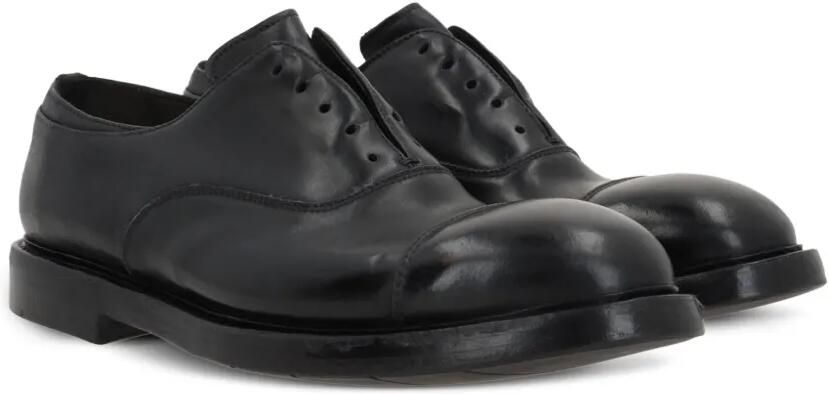 Premiata Leren brogues met bewerkte neus Zwart - Foto 3