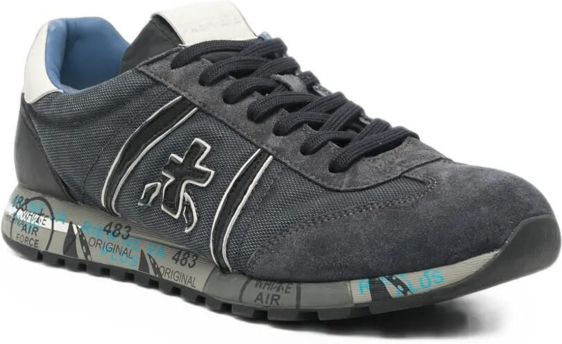 Premiata Lucy logo-patch sneakers Blauw - Foto 2