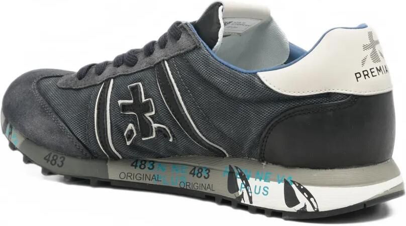 Premiata Lucy logo-patch sneakers Blauw - Foto 3