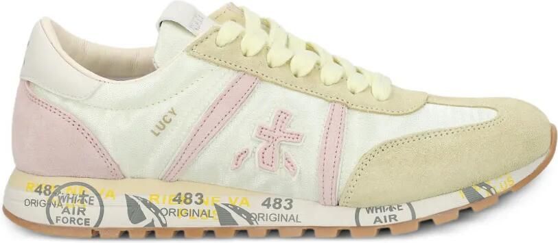 Premiata Lucyd 8141 sneakers met suède vlak Beige