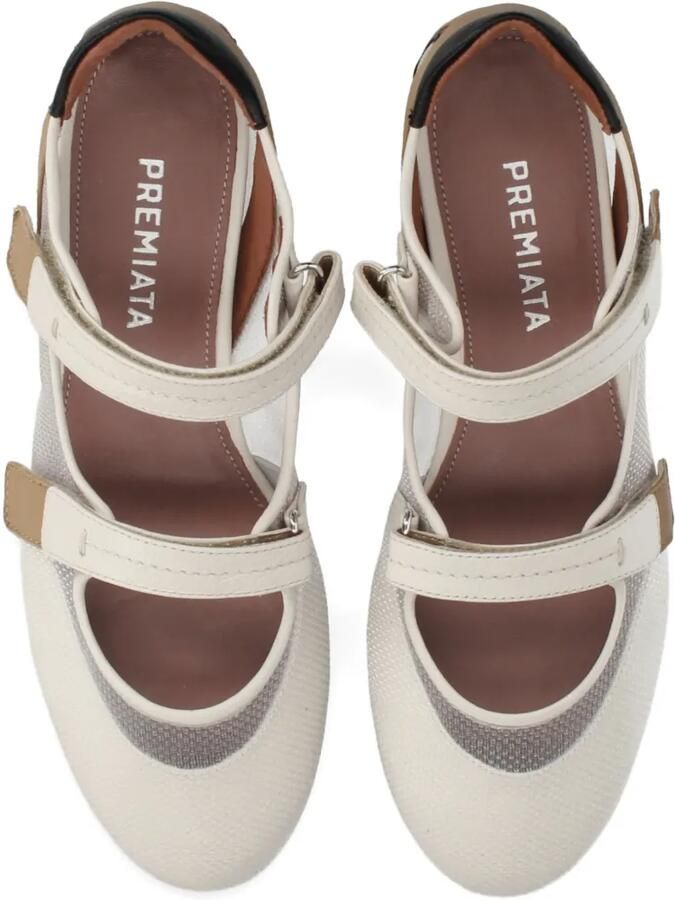 Premiata Mary Jane ballerina's met klittenband Wit - Foto 2
