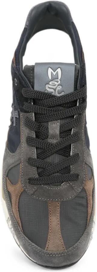 Premiata Mase panelled logo-patch sneakers Grijs - Foto 4