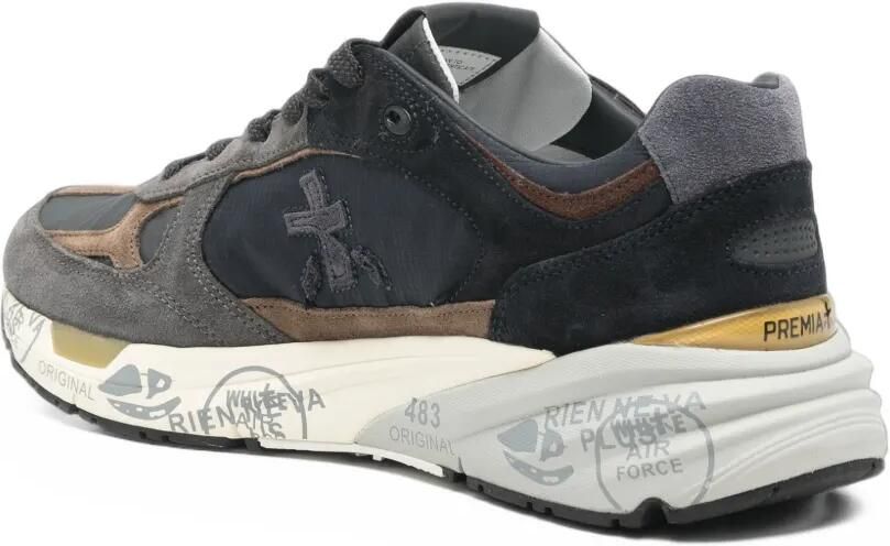 Premiata Mase panelled logo-patch sneakers Grijs - Foto 2