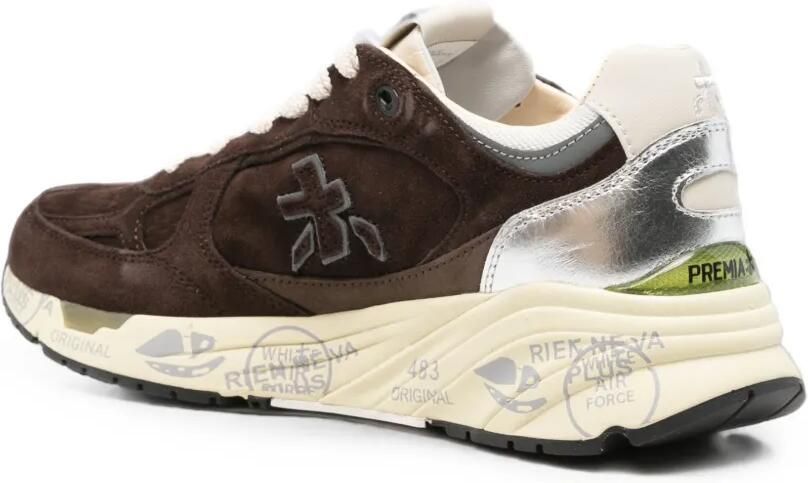 Premiata Mase sneakers met suède vlakken Bruin