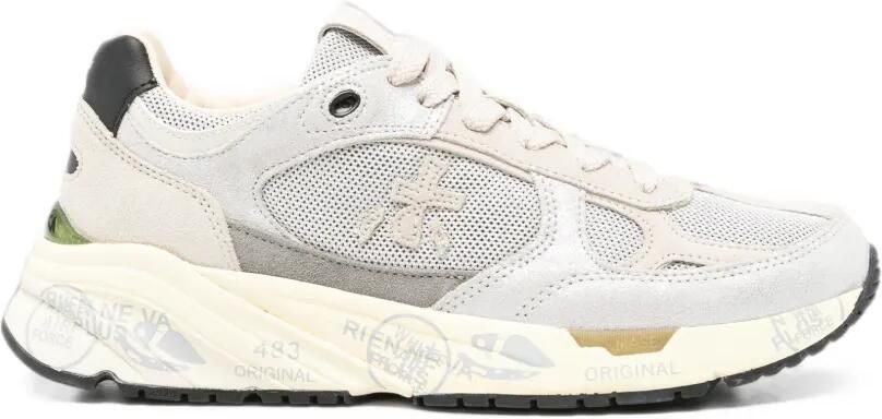 Premiata Mased 8516 panelled leather sneakers Beige
