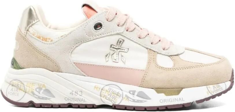 Premiata Mased sneakers met logo Beige