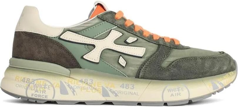 Premiata Mick sneakers met suède details Groen