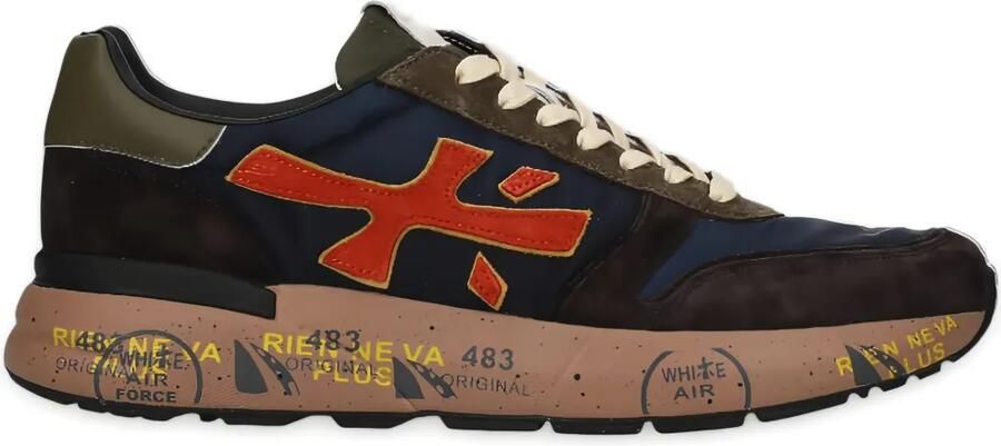 Premiata Mick sneakers met suède vlakken Blauw
