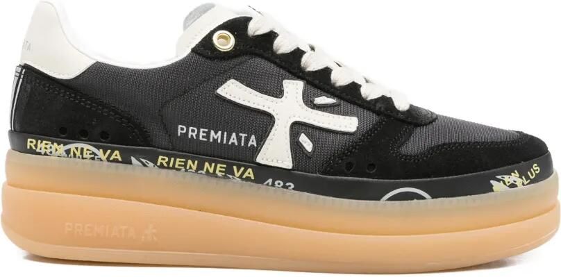 Premiata Micol sneakers met logopatch Zwart