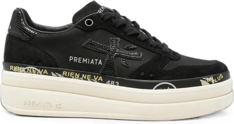 Premiata Micol sneakers met platform Zwart