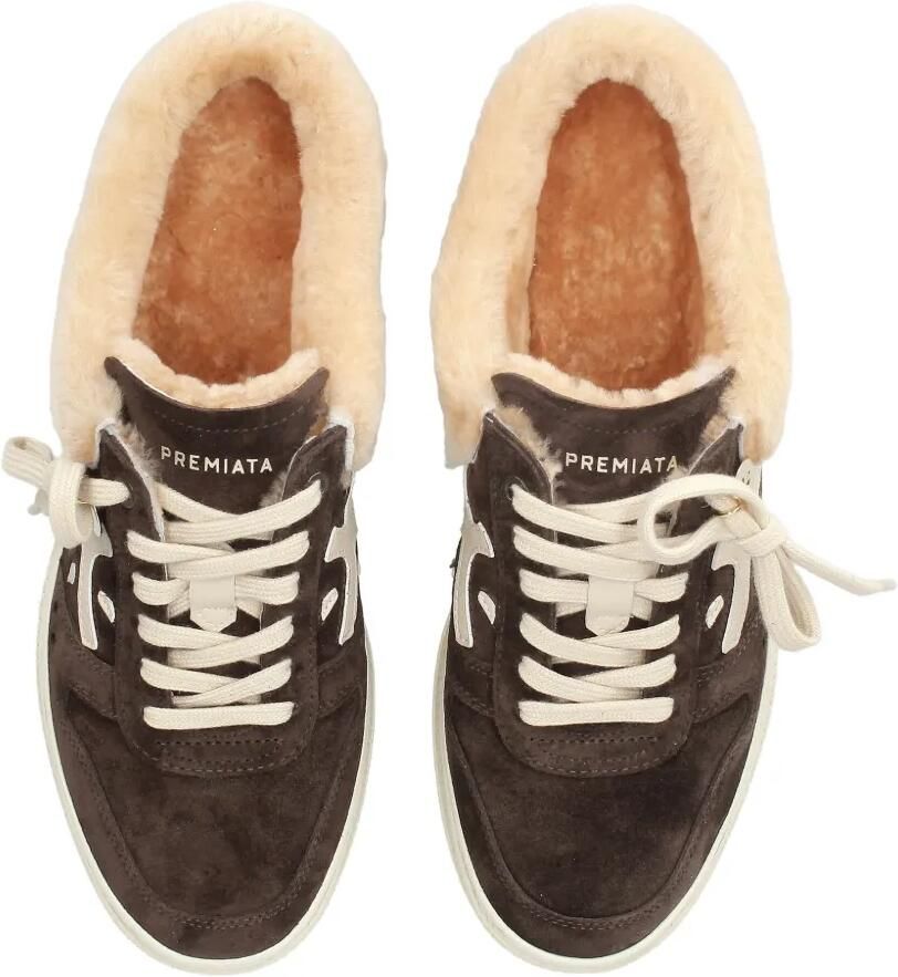 Premiata Mocil 7851M lammy sneakers met plateauzool Bruin - Foto 2