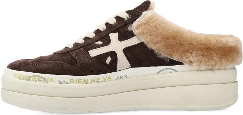Premiata Mocil 7851M lammy sneakers met plateauzool Bruin - Foto 5