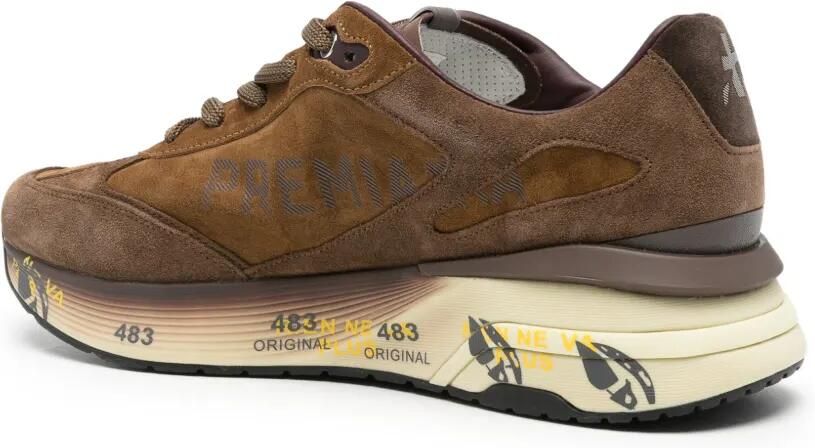 Premiata Moe Run suède sneakers met vlakken Bruin - Foto 3