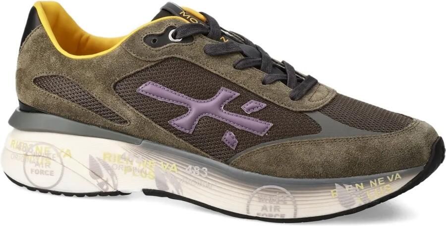 Premiata Moerun 7771 sneakers met plateauzool en logo Groen