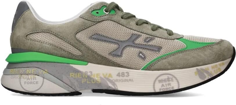 Premiata Moerun 8076 logopatch sneakers Groen
