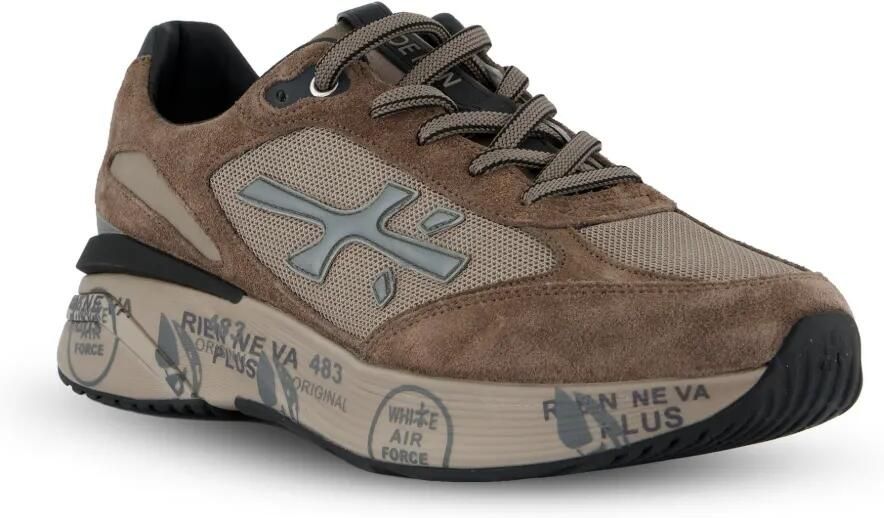 Premiata Moerun panelled sneakers Bruin - Foto 3