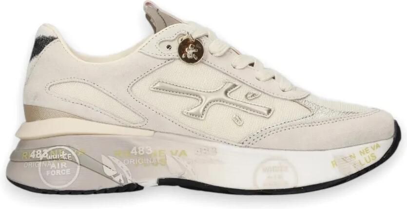 Premiata Moerund 8080 sneakers met logopatch en vlakken Beige