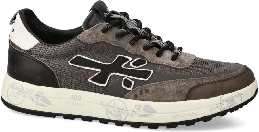 Premiata Nous 7725 sneakers met suède vlak Bruin