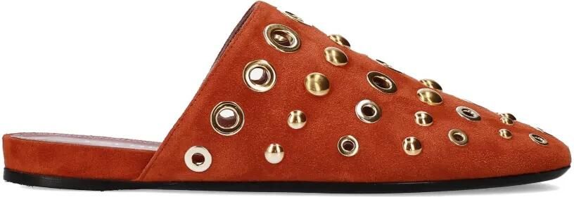 Premiata Platte muiltjes met ringlets en studs Oranje