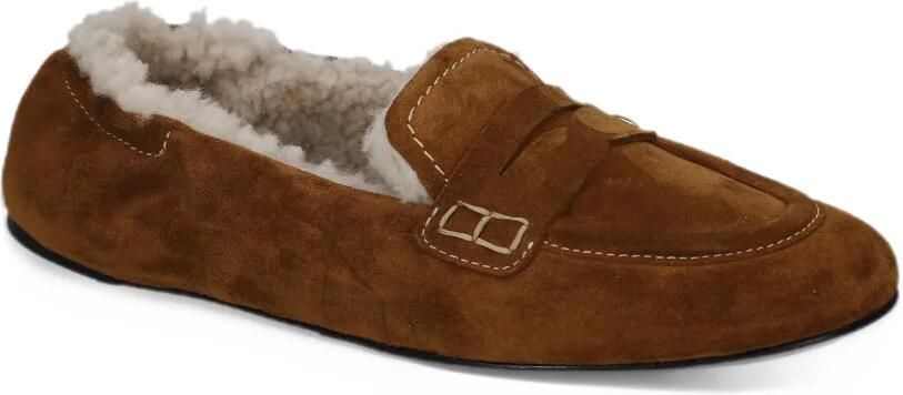 Premiata Pocket loafers in Vintage split leather and shearling Bruin - Foto 4