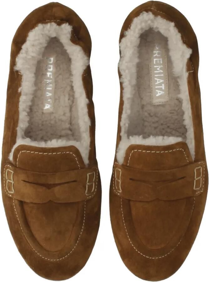 Premiata Pocket loafers in Vintage split leather and shearling Bruin - Foto 2