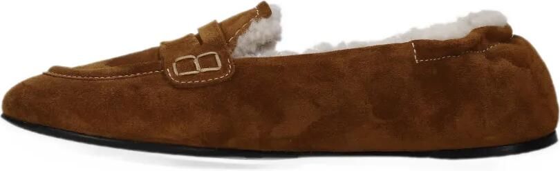 Premiata Pocket loafers in Vintage split leather and shearling Bruin - Foto 5
