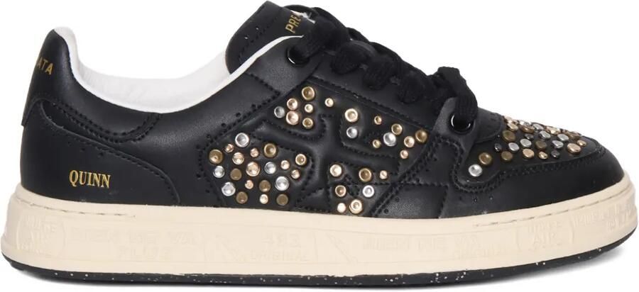 Premiata Quinn-D sneakers met verfraaid detail Zwart