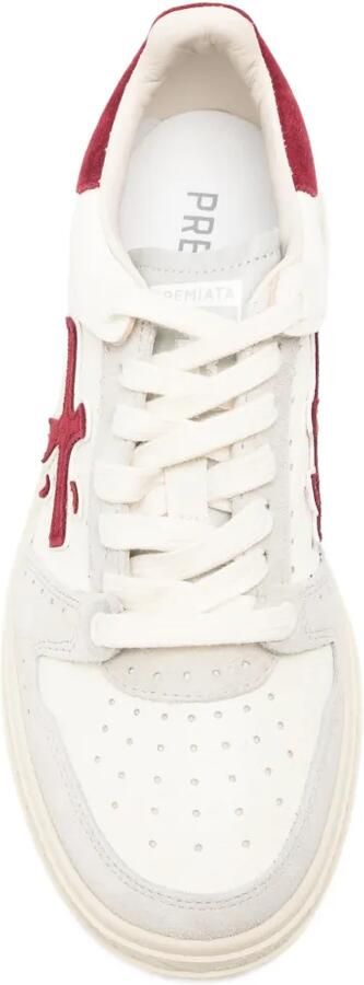 Premiata Quinn panelled leather sneakers Beige - Foto 4