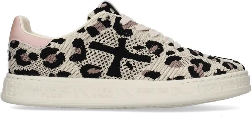 Premiata Quinn sneakers met luipaard-print Beige