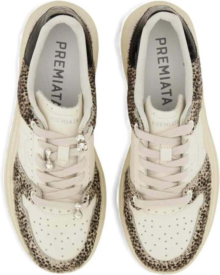 Premiata Quinnd 7655 verfraaide sneakers met dierenprint Beige - Foto 2