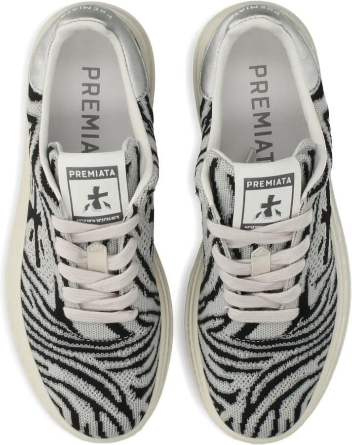 Premiata Qunind sneakers met zebra-print Grijs - Foto 2