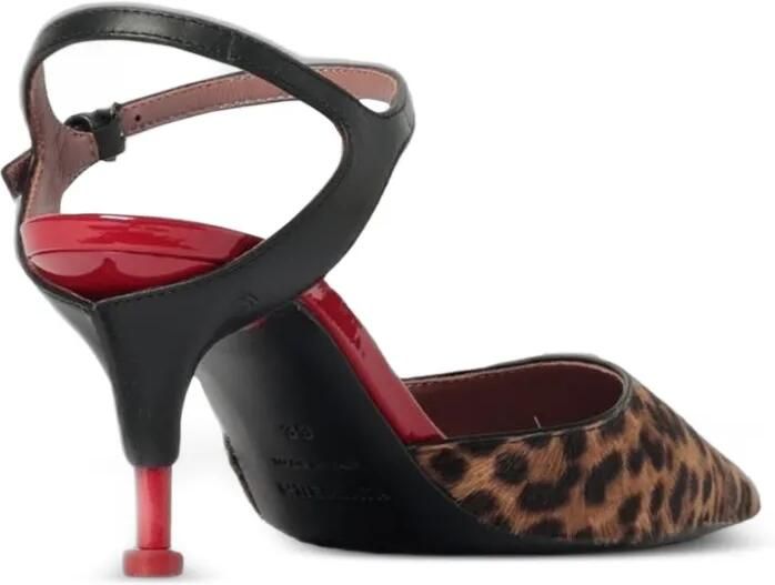 Premiata Sandalen met luipaardprint Bruin