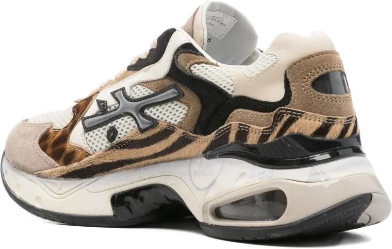 Premiata Sharky-D sneakers met tijgerprint Beige - Foto 2