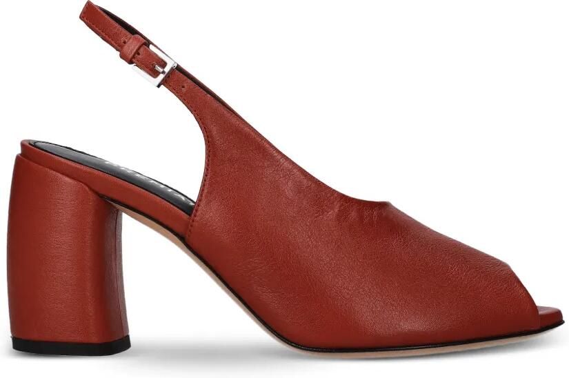 Premiata Slingback pumps met open neus Bruin