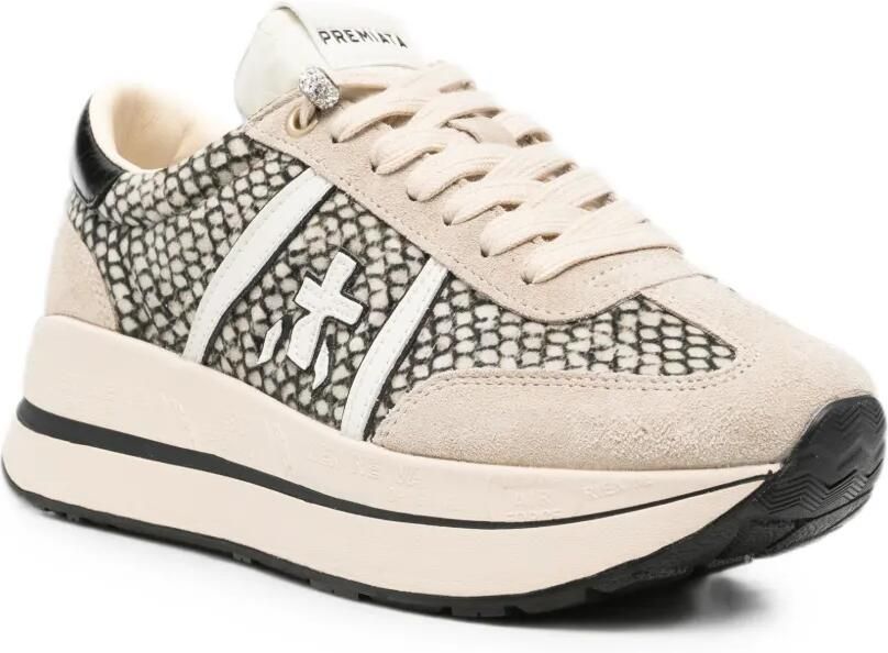Premiata snakeskin-effect sneakers Beige - Foto 2