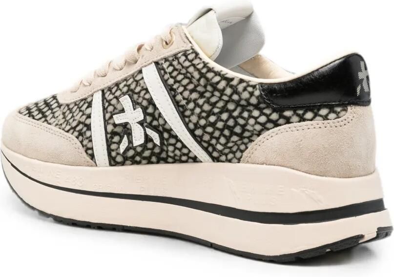 Premiata snakeskin-effect sneakers Beige - Foto 3