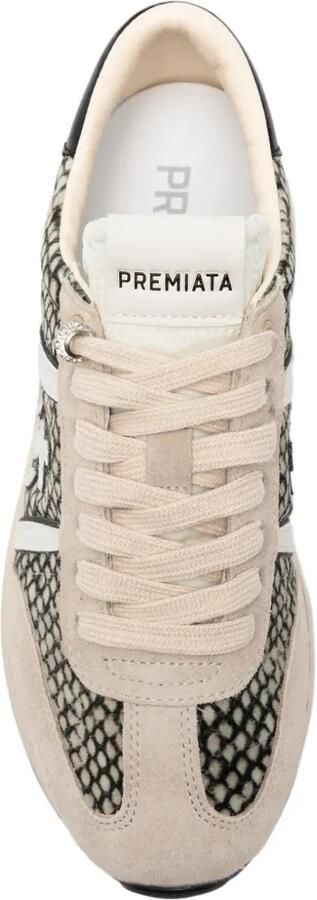 Premiata snakeskin-effect sneakers Beige - Foto 4