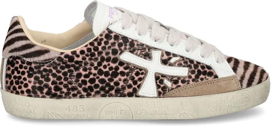 Premiata Sneakers met luipaardprint Beige