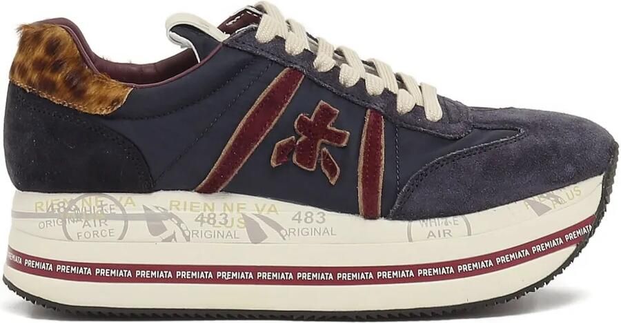 Premiata Sneakers met luipaardprint Blauw
