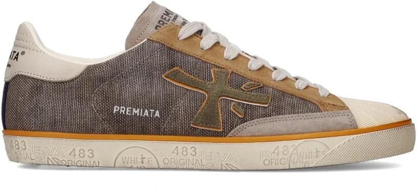 Premiata Steven 8051 sneakers met vlakken Bruin