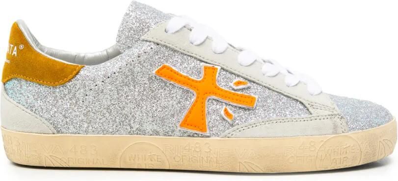 Premiata Steven 8498 glitter-effect sneakers Zilver - Foto 3